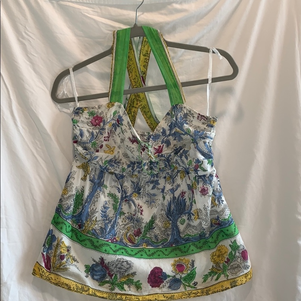 Anthropologie Odille Floral Halter Top